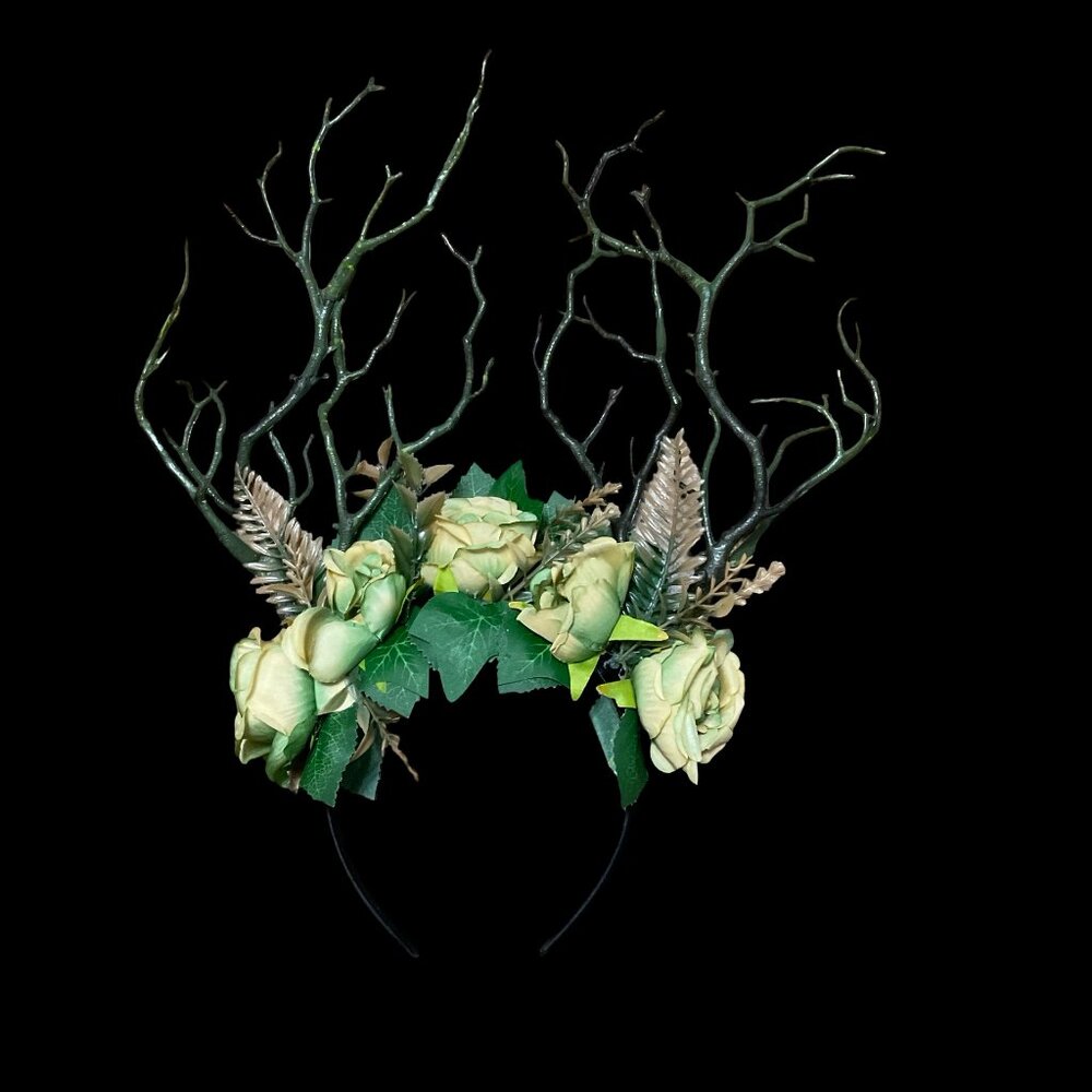 Handmade Green Branch Crown Cosplay Headband